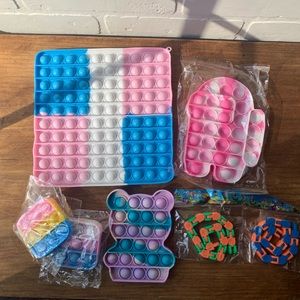 Fidget Toys Lot - Push Bubble Among Us - Silicone Pop it - NWT